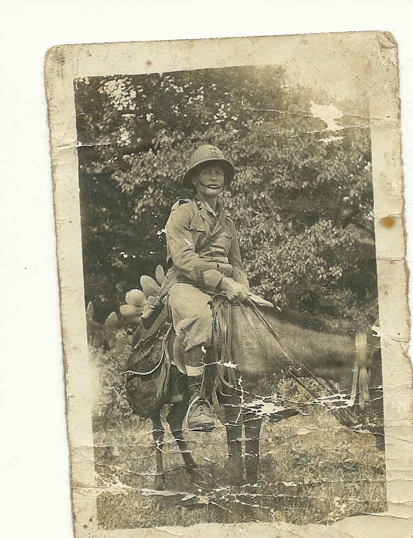 Guglielmi Angelo Adamo,  a cavallo in Eritrea, Adi Arcai, 18.7.1936 - recto